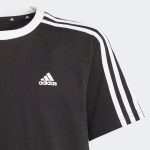 ⁦adidas Girl's Essentials 3-Stripes Cotton Loose Fit Boyfriend T-Shirt⁩ - الصورة ⁦4⁩