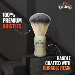 ⁦Man Arden Royal White Premium Shaving Brush With Ultra Soft & Absorbent Bristles & Long Handle | Cruelty Free | For A Smooth Shave⁩ - الصورة ⁦6⁩