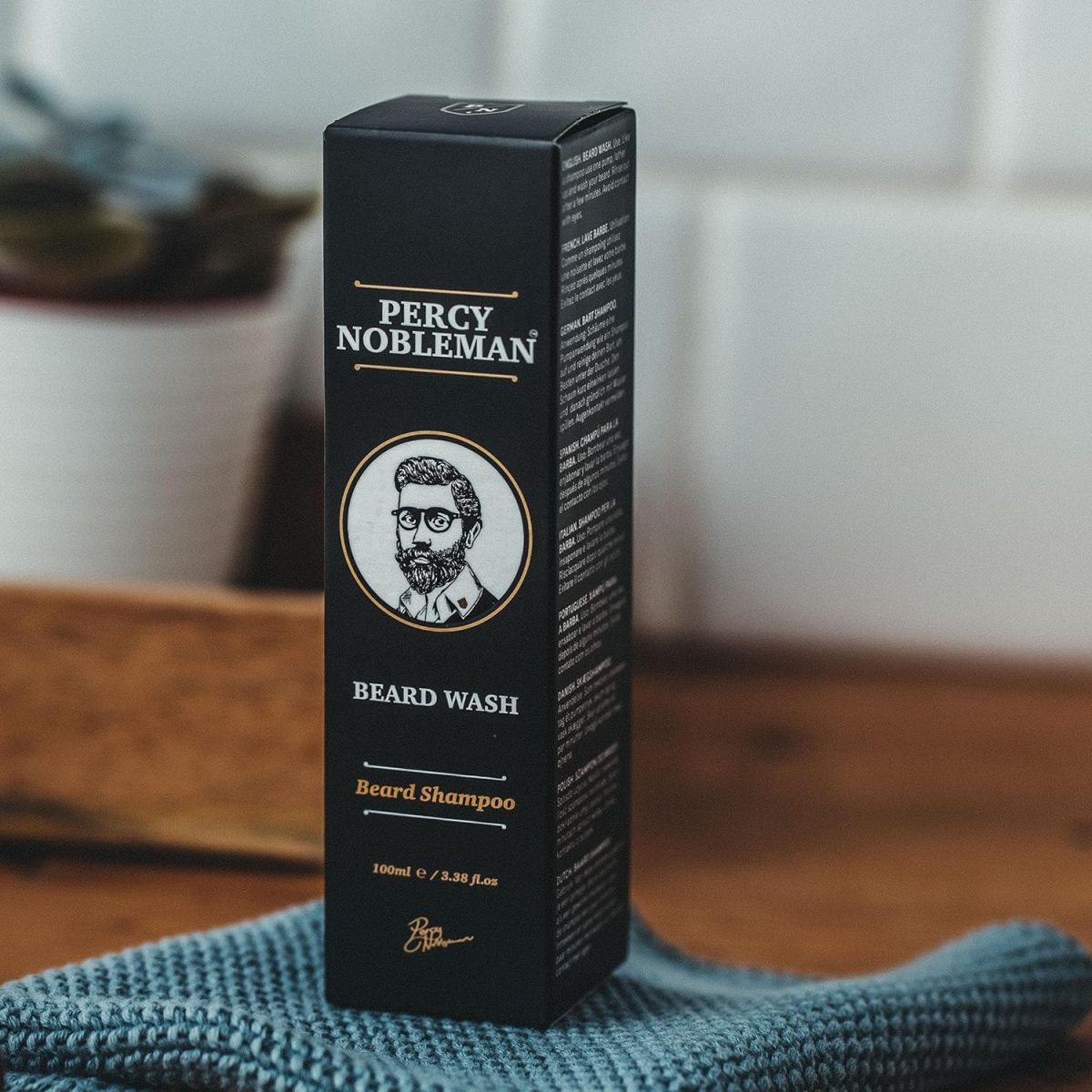 ⁦Percy Nobleman Beard Wash A Natural 95% Organic Soap/Shampoo & Conditioner for Men⁩ - الصورة ⁦9⁩