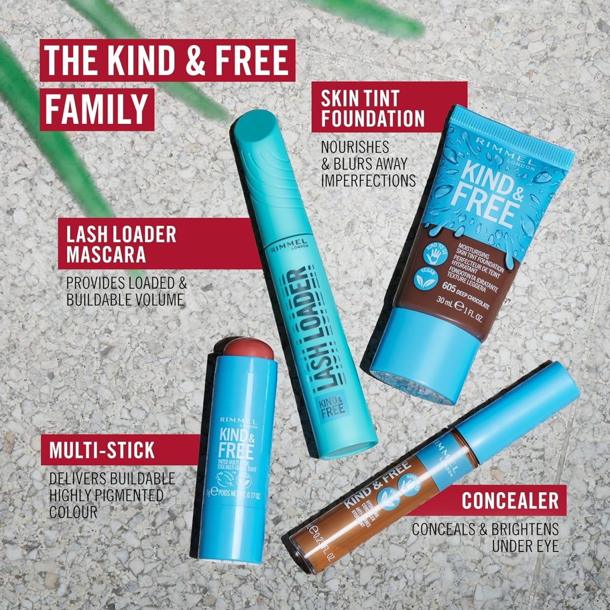 ⁦Rimmel Kind & Free Lash Loader, Black, Mascara, Volumising Mascara, Mascara for Sensitive Eyes, Buildable, Ophthalmologist Tested, Vegan Formula, 9.5ml⁩ - الصورة ⁦8⁩