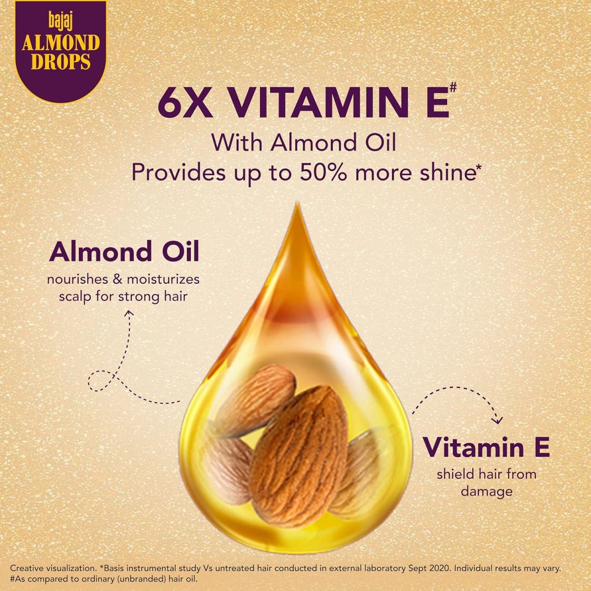 ⁦Bajaj Almond Drops Hair Oil 200 ml⁩ - الصورة ⁦3⁩