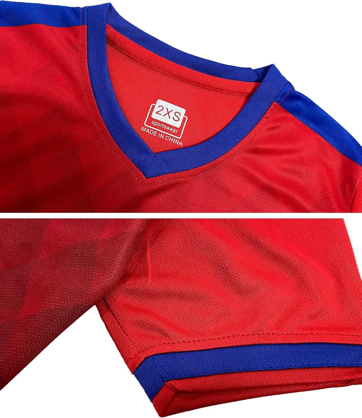 ⁦Mouniubull Boys Quick Dry Short Sleeve T-shirt and Mesh Shorts Soccer Set-H⁩ - الصورة ⁦3⁩