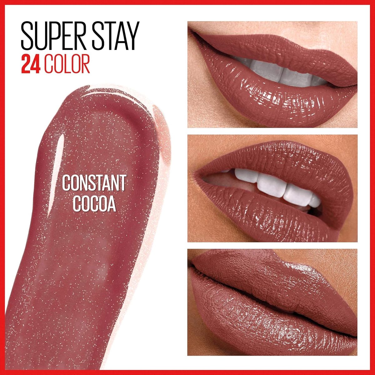 ⁦Maybelline SuperStay 24, 2-Step Liquid Lipstick, Constant Cocoa⁩ - الصورة ⁦3⁩