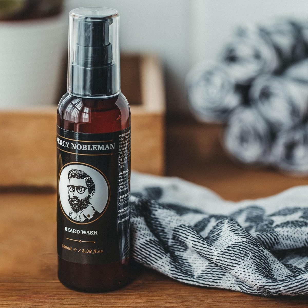 ⁦Percy Nobleman Beard Wash A Natural 95% Organic Soap/Shampoo & Conditioner for Men⁩ - الصورة ⁦8⁩