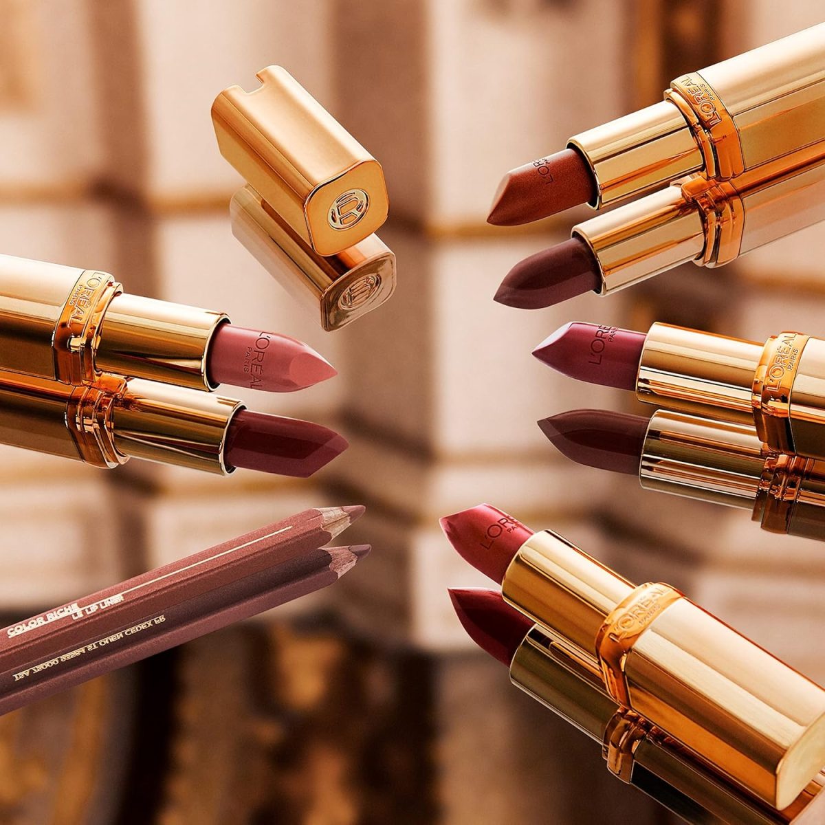 ⁦L’Oréal Paris L'Oreal color riche Satin lipstick, 302 Rosewood⁩ - الصورة ⁦7⁩