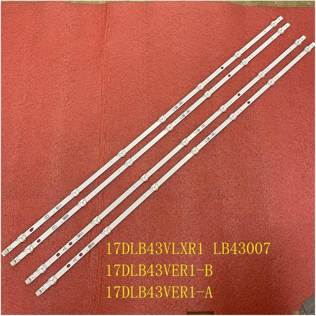 TILLOJJ LED backlight strip for ED4302FHD For Bu/s.h DLED43287FHDCNTDFVP For TELE.FUN/KEN T43FX280DLB For VE.S/TEL 430DRT-VNB-A/B VES430DNDL2DN12 (Color : Kit 4pcs For 1 TV)