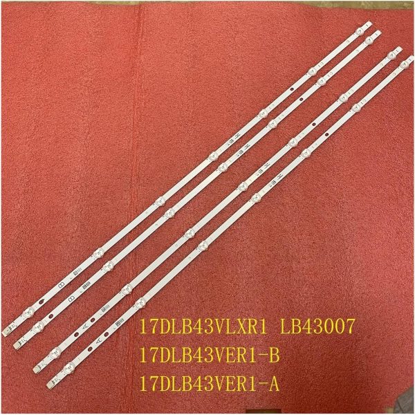 TILLOJJ LED backlight strip for ED4302FHD For Bu/s.h DLED43287FHDCNTDFVP For TELE.FUN/KEN T43FX280DLB For VE.S/TEL 430DRT-VNB-A/B VES430DNDL2DN12 (Color : Kit 4pcs For 1 TV)