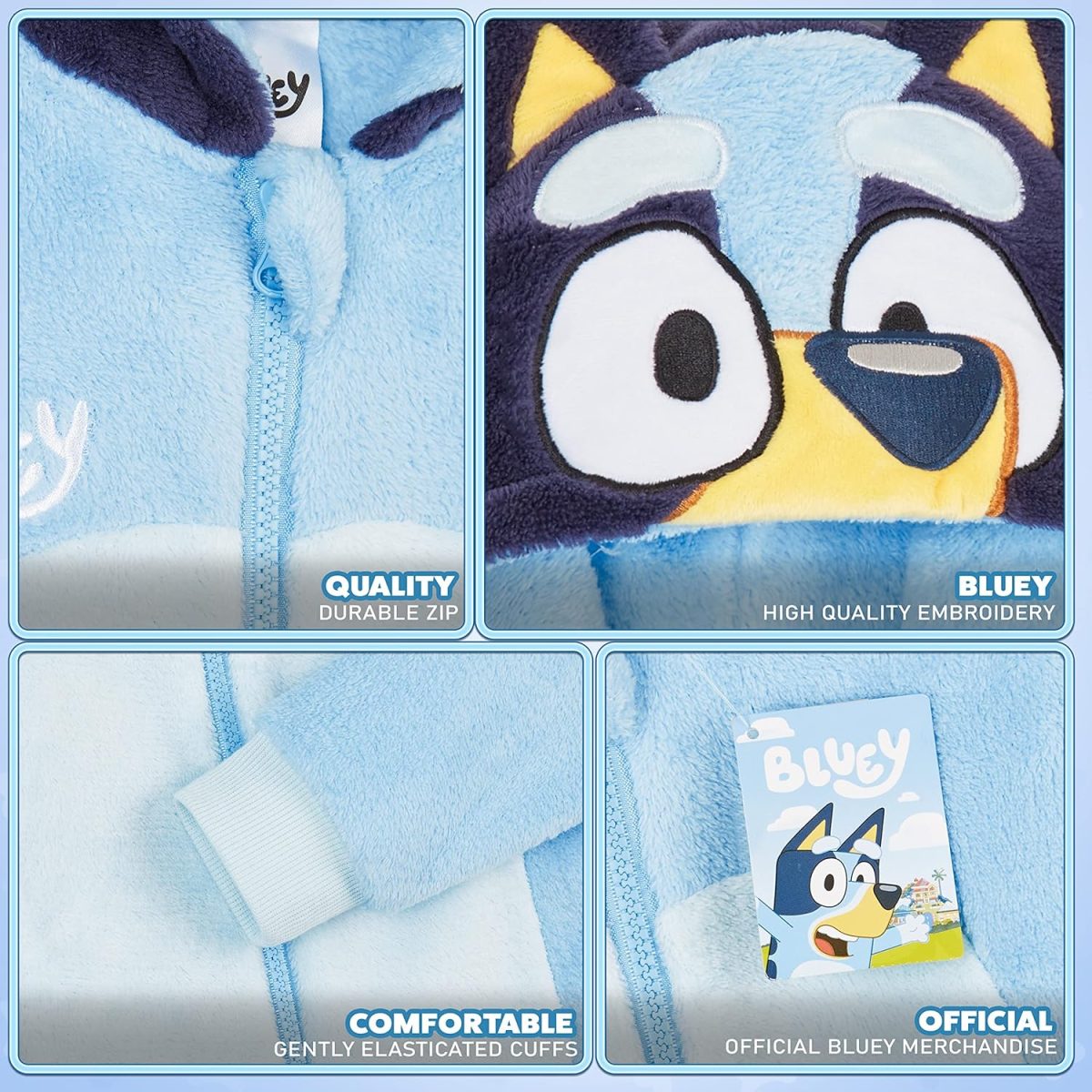 ⁦BLUEY Boy's Onesie Loungewear⁩ - الصورة ⁦6⁩