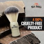 ⁦Man Arden Royal White Premium Shaving Brush With Ultra Soft & Absorbent Bristles & Long Handle | Cruelty Free | For A Smooth Shave⁩ - الصورة ⁦5⁩