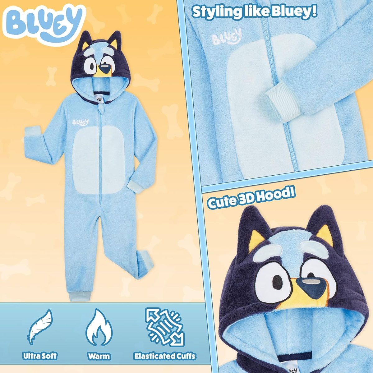 ⁦BLUEY Boy's Onesie Loungewear⁩ - الصورة ⁦4⁩