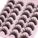 ⁦14 Pairs Wispy Mink Lashes Fluffy Eye Lashes, Natural Look 5D Volume 16mm Fake Eyelashes, Makeup Tools Eye Lashes⁩ - الصورة ⁦4⁩