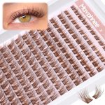 Mavphnee Brown Lash Clusters Natural Lash Extensions Wispy Eyelash Clusters 168 Pcs C Curl Lashes Clusters for Everyday Wear Beginner Friendly Dark Brown Cluster Eyelash Extensions by