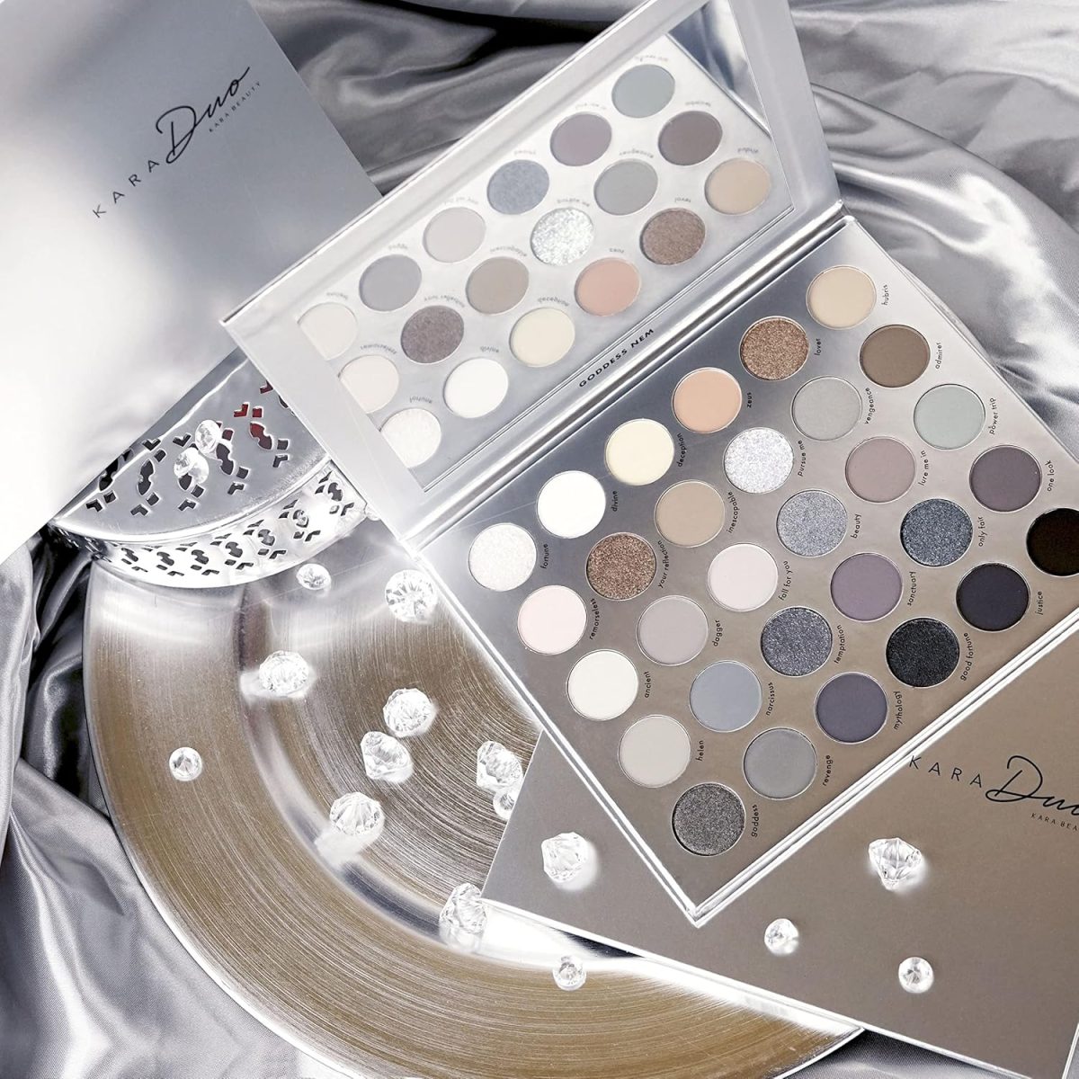 ⁦Kara Beauty PRO15 - GODDESS NEM EYESHADOW PALETTE - 35 Colors - Vegan & Cruelty Free - Pigmented - Waterproof - Long Lasting - Matte Eyeshadow Palette⁩ - الصورة ⁦5⁩