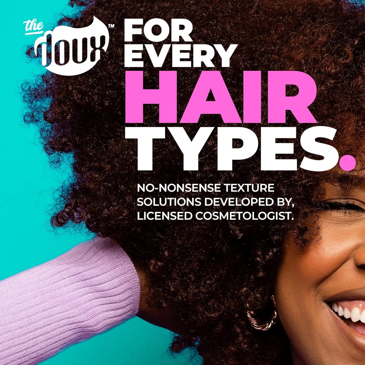 ⁦Multi-Use Mousse for Curly Hair – The Doux Mousse Def Texture Foam for Styling, Curl Definition, Volume & Shine – Curl Cream Alternative for African Hair & Natural Hair Styles⁩ - الصورة ⁦7⁩
