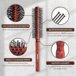 ⁦Priohair Prios® | Hair Dryer Brush, Round Brush, Men's Beard and Round Brush, for Straightening and Blow-Drying, Beard Brush for Men, Hair and Beard Brush for Short to Medium Length Hair (S)⁩ - الصورة ⁦2⁩