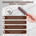 ⁦Priohair Prios® | Hair Dryer Brush, Round Brush, Men's Beard and Round Brush, for Straightening and Blow-Drying, Beard Brush for Men, Hair and Beard Brush for Short to Medium Length Hair (S)⁩ - الصورة ⁦5⁩