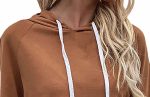⁦AKIF Women's Fashion Hoodie – Comfortable and Stylish Sweatshirt for Fall Essentials(Curry color,S)⁩ - الصورة ⁦2⁩