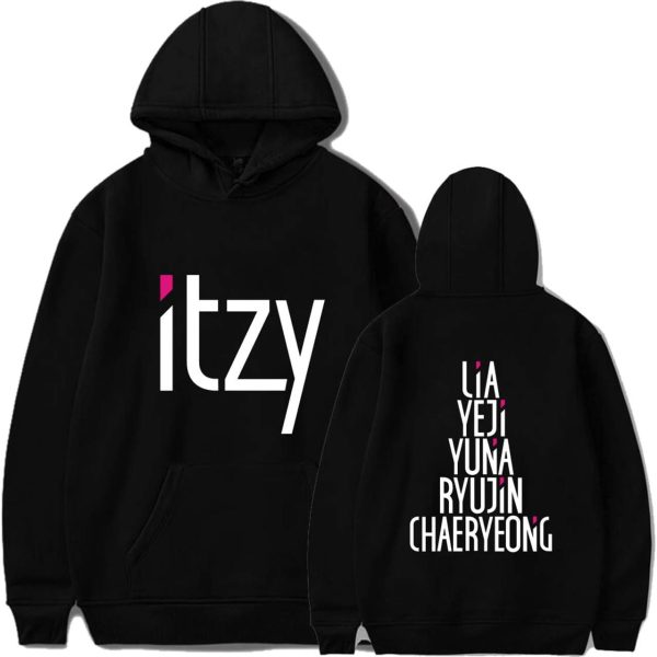 Aopostall ITZY Merchandise,Kpop ITZY New Ablum Hoodie YEJI YUNA CHAERYEOG LIA Unisex Pullover Sweater Women Sweatshirt