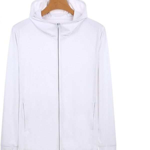 BoWang-Shop Winter Jackets for Women Women Thin Sport Hoodies Jackets Thumb Hole Zipper Yoga Coat Clothes Quick Dry Running Sweatshirts Gym Workout Hooded Tops (Color : White, Size : M)