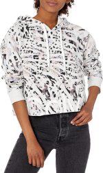 Calvin Klein Performance Women's Printed Fleece Hoodie Sweatshirt, Sketchy Animal Dolce, L, Sketchy Animal Dolce, Large