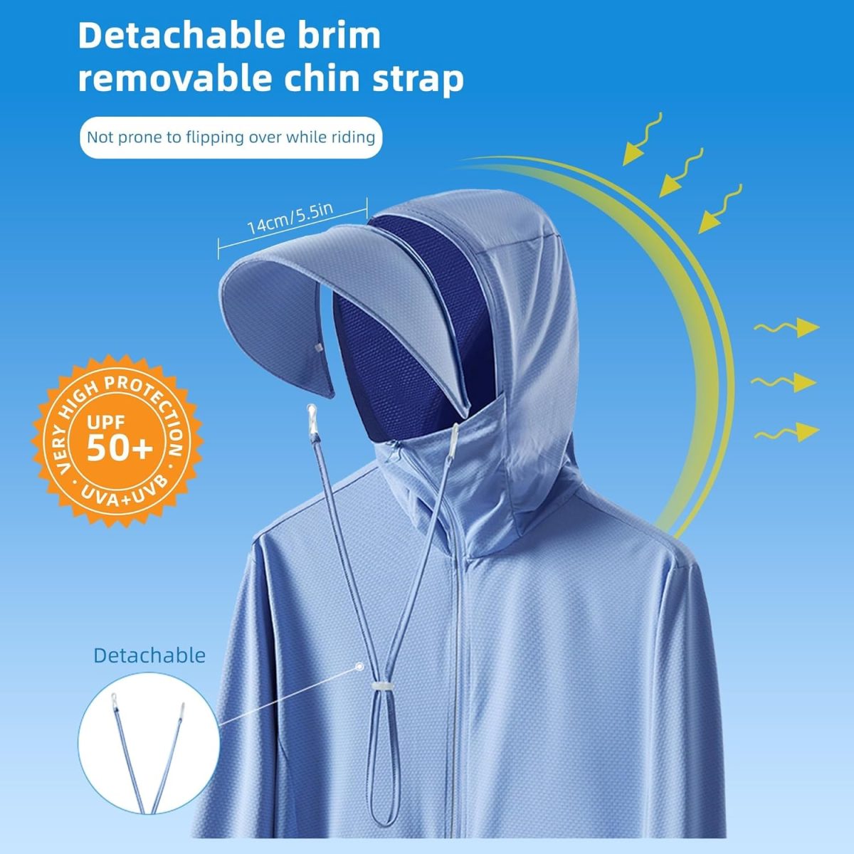 ⁦NALACAL Women's Lightweight UV Protection Hoodie Jacket Long Sleeve UPF 50+ Sun Shield with Thumb Holes for Running⁩ - الصورة ⁦2⁩