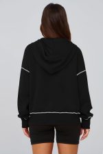 ⁦PRETTYGARDEN Women's 2025 Fall Hooded Sweatshirts Long Sleeve Half Zip Cropped Hoodies Pullover Winter Fashion Clothes⁩ - الصورة ⁦2⁩