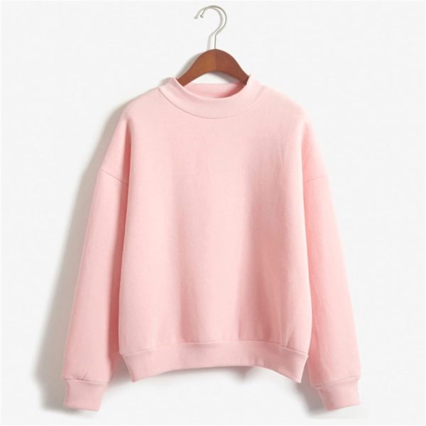 TOUBE Sweatshirt Women Woman Sweatshirts Knitted Pullovers Thick Spring Autumn Candy Color Loose Hoodies Solid Womens Clothing (Color : 7, Size : XXL)