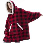 YFFS Hoodie Blanket Sweatshirt for Women and Men, Super Warm and Cozy Big Wearable Blanket Hoodie, Thick Flannel Blanket with Sleeves and Giant Pocket