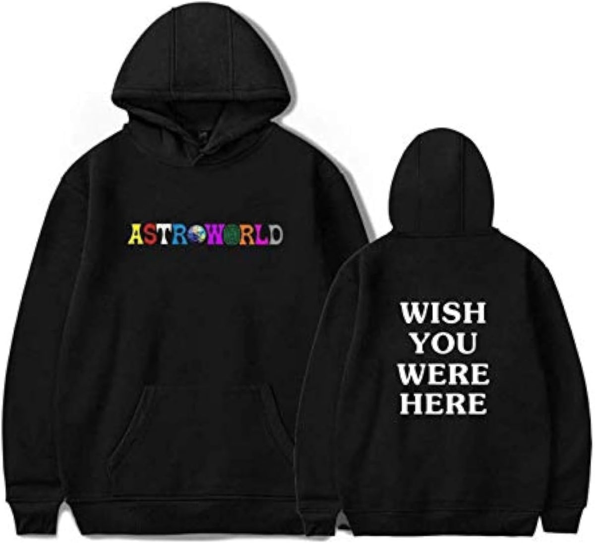 ⁦YIAI BTS Print Travis Scotts Astroworld Hooded Hoodies Men/Women Clothes Plus Size Harajuku Hip Hop Hoodies Sweatshirt⁩ - الصورة ⁦1⁩