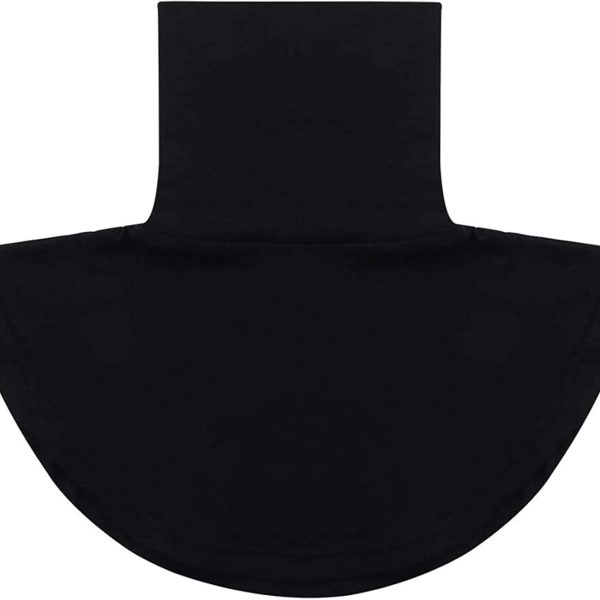ZUYPSK Women's Cotton High Half Top Neck Dickey False Fake Turtleneck Neck Wear Outer or in Sweater Hoodie (Black-High Neck)