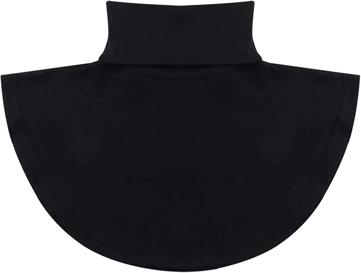 ⁦ZUYPSK Women's Cotton High Half Top Neck Dickey False Fake Turtleneck Neck Wear Outer or in Sweater Hoodie (Black-High Neck)⁩ - الصورة ⁦2⁩