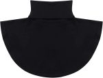 ⁦ZUYPSK Women's Cotton High Half Top Neck Dickey False Fake Turtleneck Neck Wear Outer or in Sweater Hoodie (Black-High Neck)⁩ - الصورة ⁦2⁩