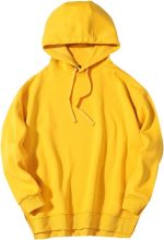 SKYWOK Women's Hoodies Fitness Sports Woman Sports Top Long Sleeve Top Casual Solid Loose Sweatshirt Plus Fleece Sportswear Gym Clothing (Color : Yellow, Size : X-Large)