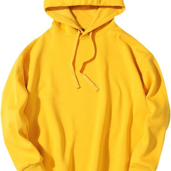 SKYWOK Women's Hoodies Fitness Sports Woman Sports Top Long Sleeve Top Casual Solid Loose Sweatshirt Plus Fleece Sportswear Gym Clothing (Color : Yellow, Size : X-Large)
