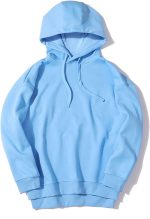SKYWOK Women's Hoodies Fitness Sports Woman Sports Top Long Sleeve Top Casual Solid Loose Sweatshirt Plus Fleece Sportswear Gym Clothing (Color : Blue, Size : X-Large)