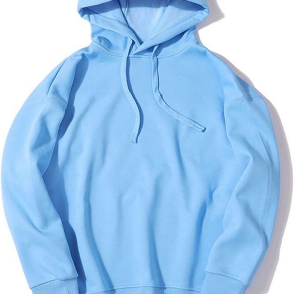 SKYWOK Women's Hoodies Fitness Sports Woman Sports Top Long Sleeve Top Casual Solid Loose Sweatshirt Plus Fleece Sportswear Gym Clothing (Color : Blue, Size : X-Large)