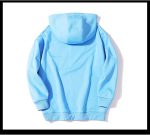 ⁦SKYWOK Women's Hoodies Fitness Sports Woman Sports Top Long Sleeve Top Casual Solid Loose Sweatshirt Plus Fleece Sportswear Gym Clothing (Color : Blue, Size : X-Large)⁩ - الصورة ⁦7⁩