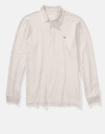 ⁦American Eagle Mens U-0176-3079-864 P-Intl L/S Polo Heather⁩ - الصورة ⁦3⁩