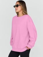⁦Trendy Queen Oversized Sweatshirts for Women Hoodies Crewneck Fall Winter Outfits Pullover Sweaters Clothes Fashion 2024⁩ - الصورة ⁦3⁩