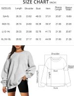 ⁦Trendy Queen Oversized Sweatshirts for Women Hoodies Crewneck Fall Winter Outfits Pullover Sweaters Clothes Fashion 2024⁩ - الصورة ⁦6⁩