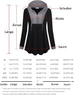 ⁦Siddhe Pullover Women's Elegant Hoodie Zip Up Tunic Women's Long Sleeve Blouse Hoodie Tops Jumper with Hood Long Shirt Long Sweatshirt A-line Loose Tops, Houndstooth 3XL⁩ - الصورة ⁦6⁩
