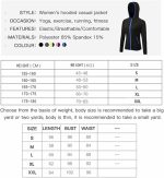 ⁦TOEE Women Sweatshirts Women's Running Jacket Clothes Long Sleeve Running Hoodie Yoga Gym Fitness Tight Tops Quick-Dry Breathable Sports Coat (Color : Black, Size : XX-Large)⁩ - الصورة ⁦3⁩