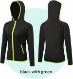 ⁦TOEE Women Sweatshirts Women's Running Jacket Clothes Long Sleeve Running Hoodie Yoga Gym Fitness Tight Tops Quick-Dry Breathable Sports Coat (Color : Black, Size : XX-Large)⁩ - الصورة ⁦7⁩