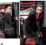 ⁦TOEE Women Sweatshirts Women's Running Jacket Clothes Long Sleeve Running Hoodie Yoga Gym Fitness Tight Tops Quick-Dry Breathable Sports Coat (Color : Black, Size : XX-Large)⁩ - الصورة ⁦8⁩