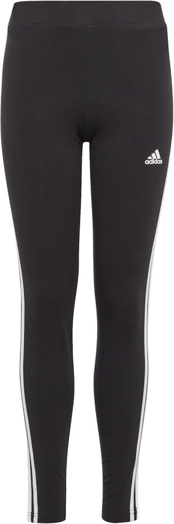 adidas Girls Essentials 3-Stripes Cotton Leggings Tights