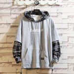 ⁦Patchwork Hoodies Men Letter Print Streetwear Hoodie Men Sweatshirt⁩ - الصورة ⁦2⁩