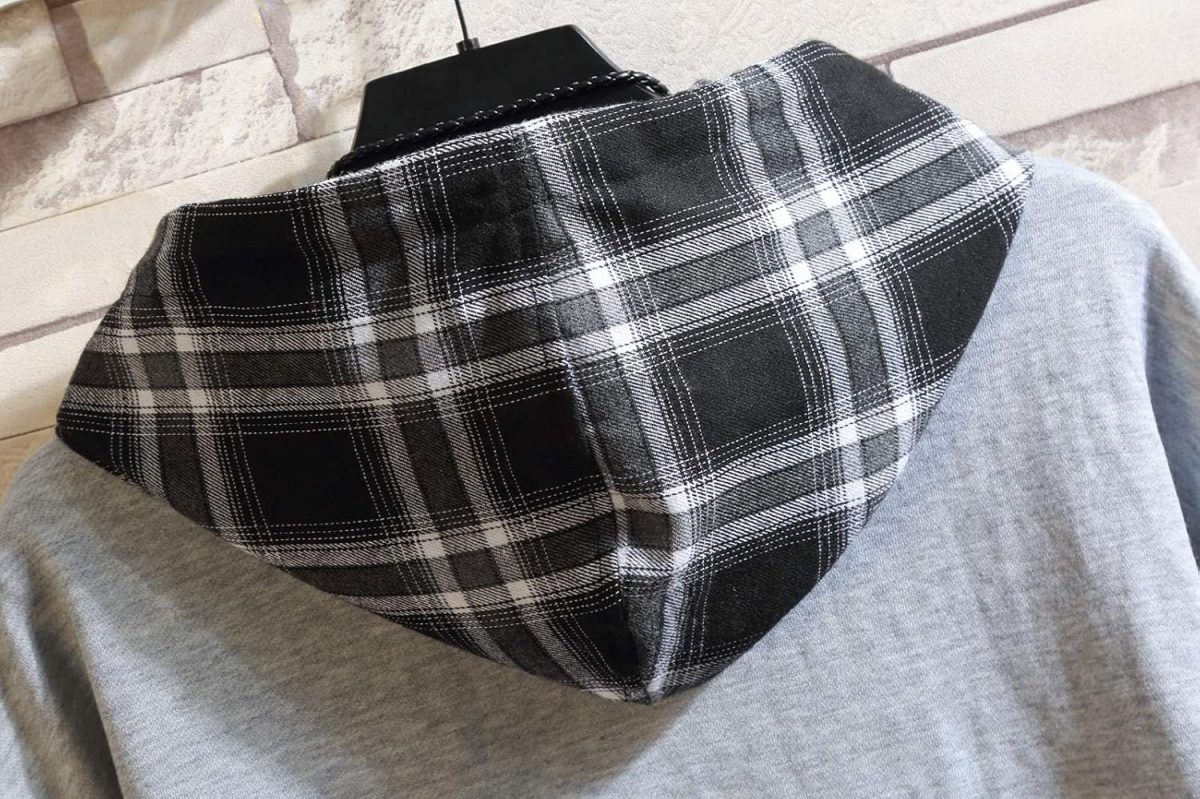 ⁦Patchwork Hoodies Men Letter Print Streetwear Hoodie Men Sweatshirt⁩ - الصورة ⁦8⁩