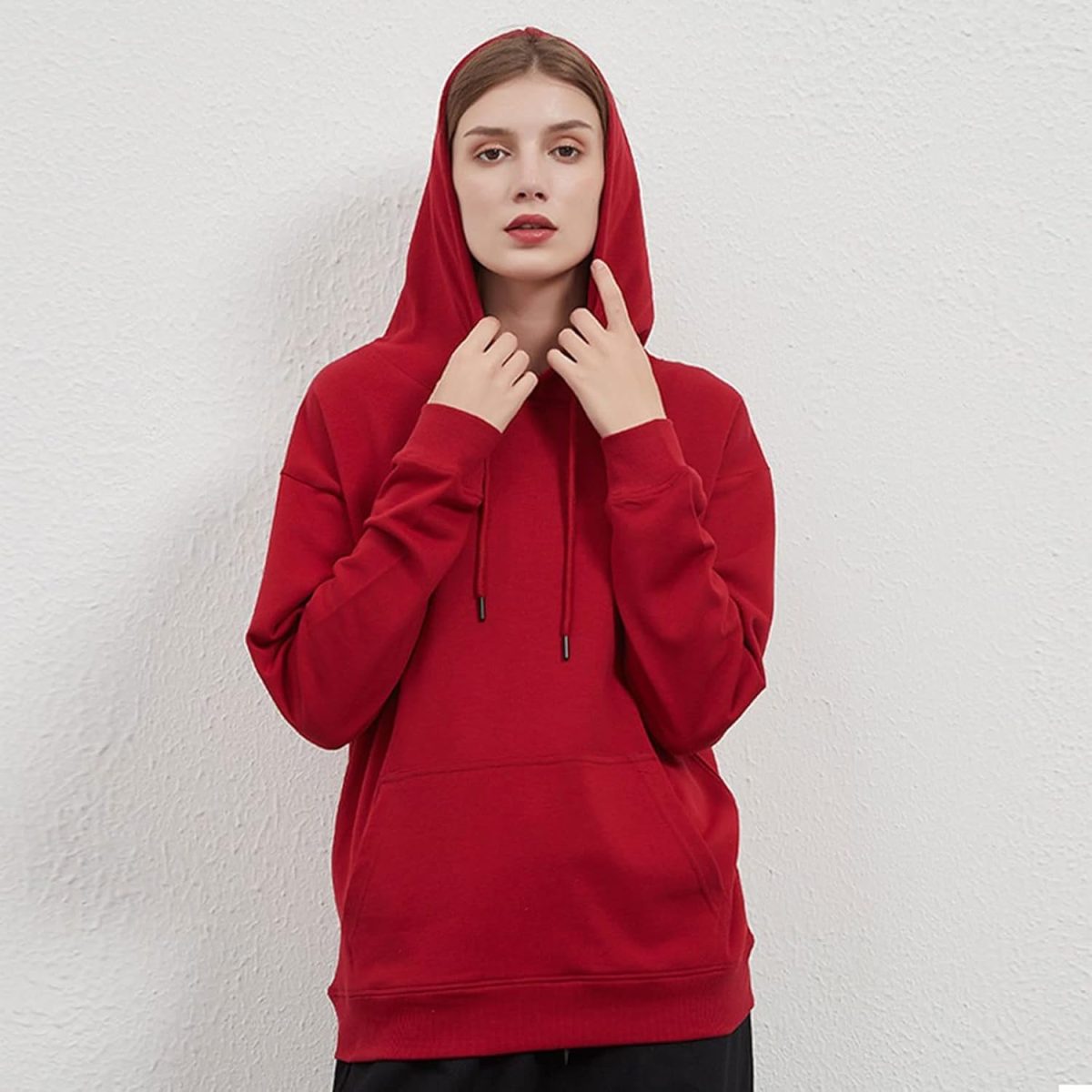 ⁦BoWang-Shop Women's Sweater Spring Autumn Women Hoodies Oversize Loose Pullovers Cotton Harajuku Streetwear Hooded Sweatshirts Quality Womens Clothing (Color : Pink, Size : XX-Large)⁩ - الصورة ⁦5⁩