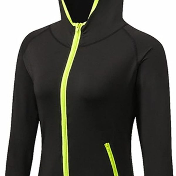 TOEE Women Sweatshirts Women's Running Jacket Clothes Long Sleeve Running Hoodie Yoga Gym Fitness Tight Tops Quick-Dry Breathable Sports Coat (Color : Green, Size : X-Large)