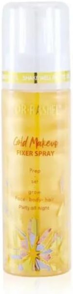 ⁦DR.RASHEL Glow Boosting Makeup Fixer Spray with Gold and Hydrating Formula, 100ml⁩ - الصورة ⁦3⁩